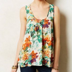 Anthropologie Meadow Rue Floral Sleeveless Tank Size XS